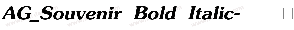 AG_Souvenir Bold Italic字体转换